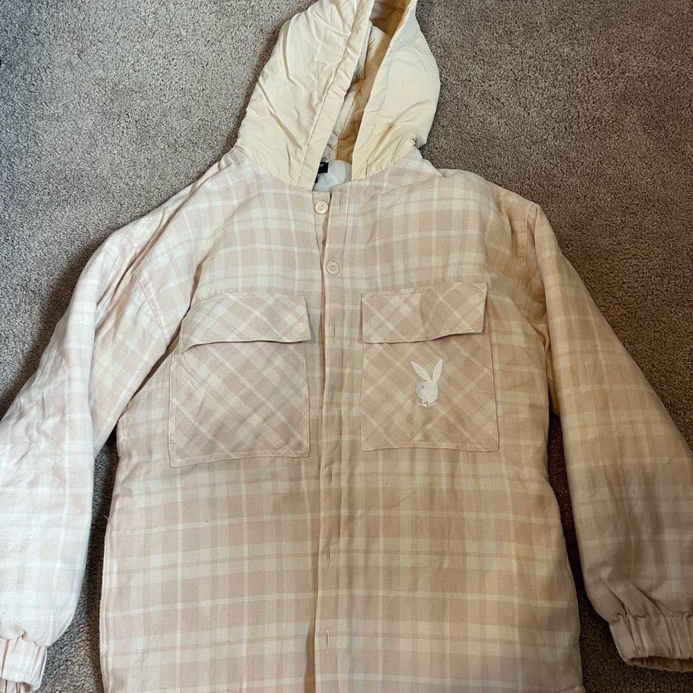 Playboy Plaid Hooded Jacket